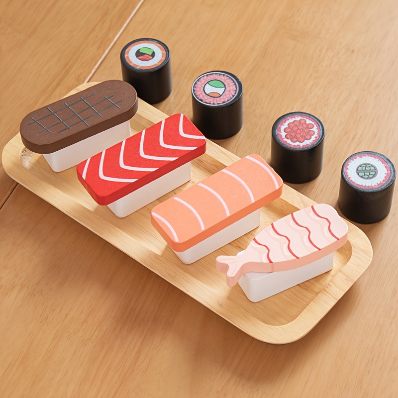 marque generique - 1 ensemble pour Enfants En Bois Alimentaire Cuisine Jeux  de simulation Sushi Ensemble Jouets avec Plateau de Rangement - Jeux  d'éveil - Rue du Commerce