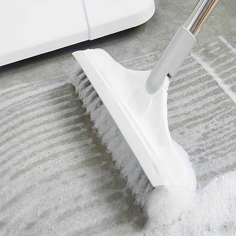 Shower Tub Tile Cleaning Brush Long Handle 2-in-1 Scrubbing Brush  Retractable Floor Brush