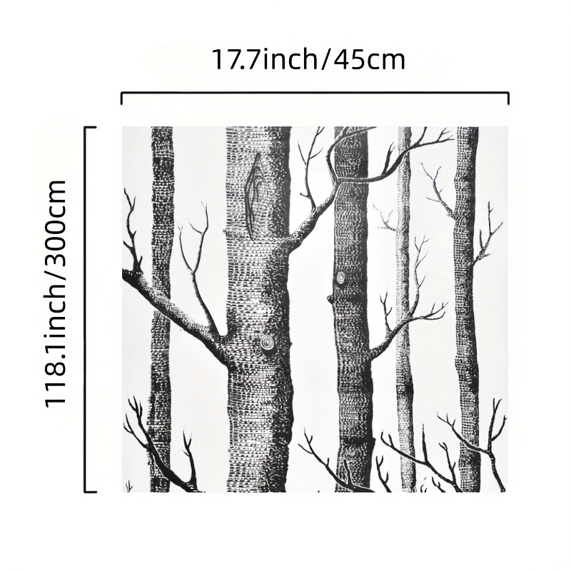 1 Roll Self-Adhesive Wallpaper, Birch Tree Pattern Self-Adhesive Contact  Paper, Peel And Stick, Waterproof Removable Living Room Kitchen Bedroom  Dormi