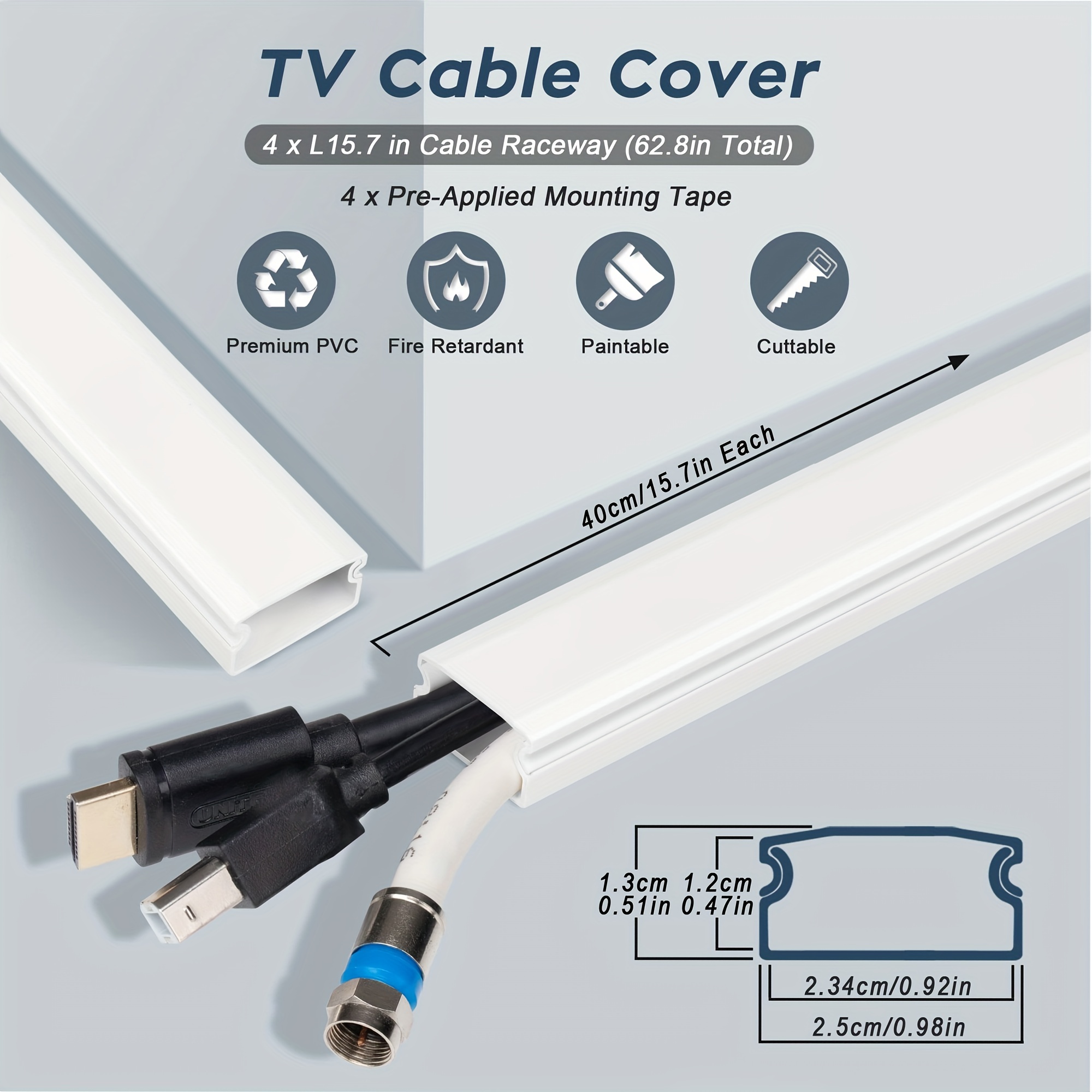 Mini Cord Cover Wall Single Line Pipe Pvc Wiring Duct Wire - Temu