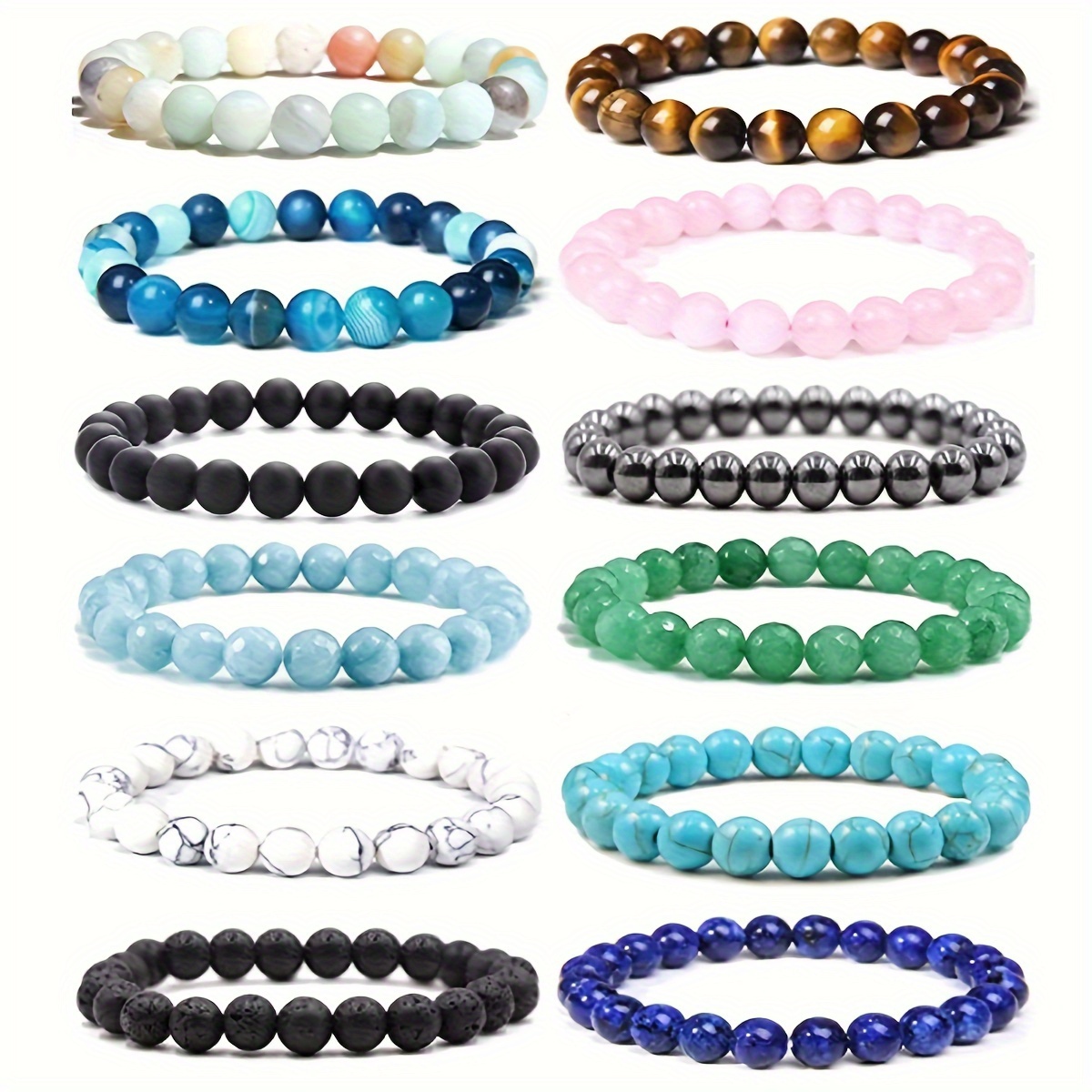 Colorful Beads Bracelets For Women Handmade Elastic Rope - Temu Canada