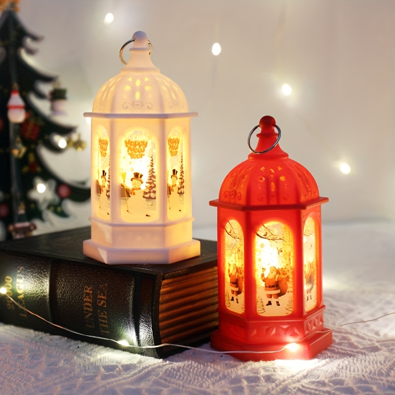 1pc Décoration De Noël Lampe À Vent, Lumière De Nuit Électronique