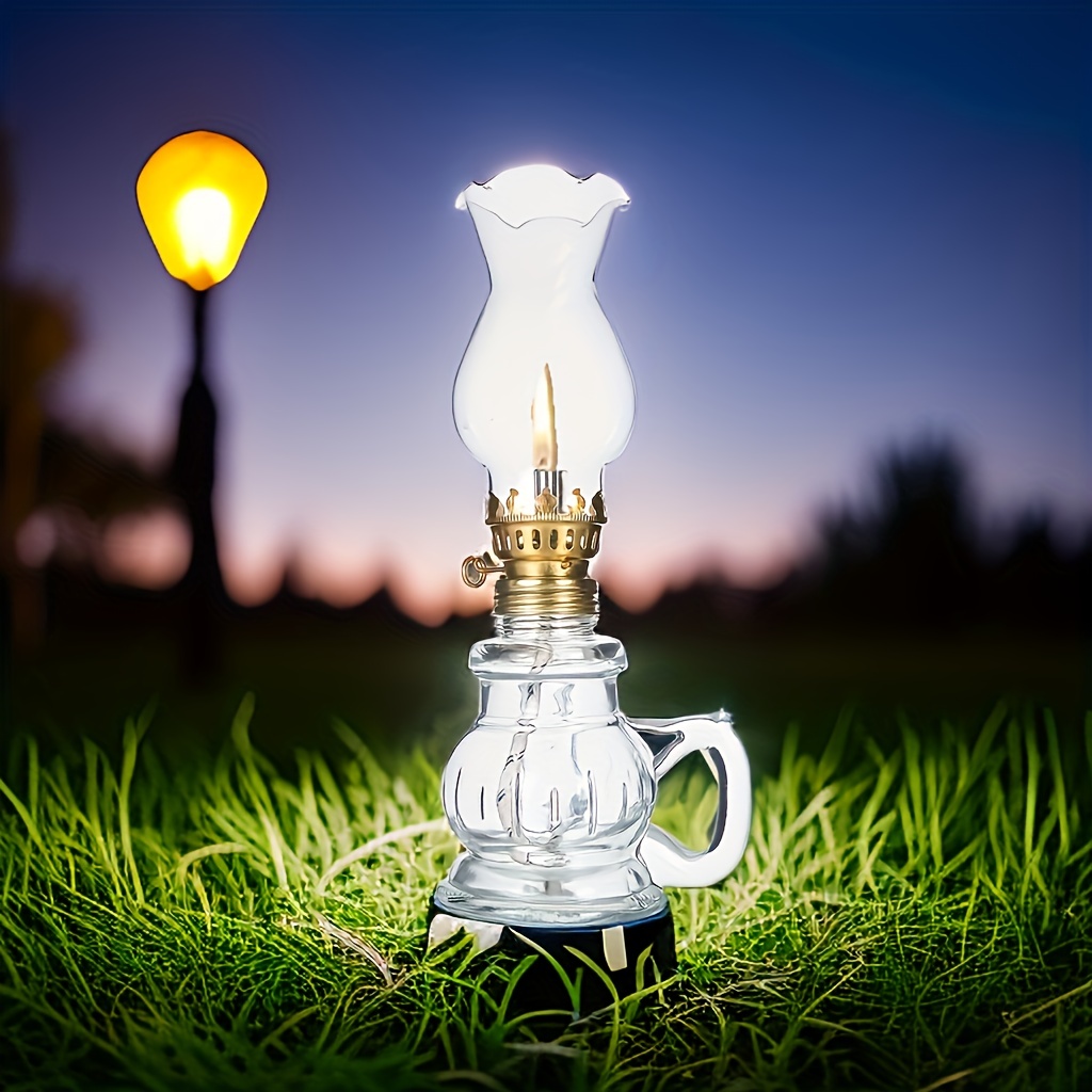 Oil Lamp With Adjustable Fire Wick Oil Lamps For Indoor Use - Temu