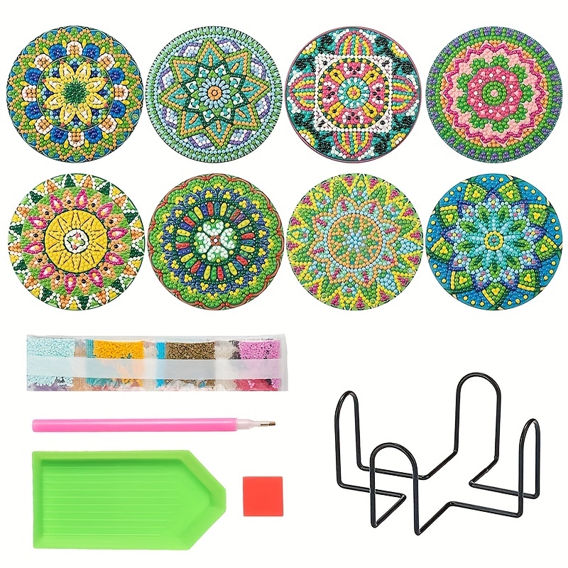 Mandala Diy Diamond Painting Placemats Diamond - Temu