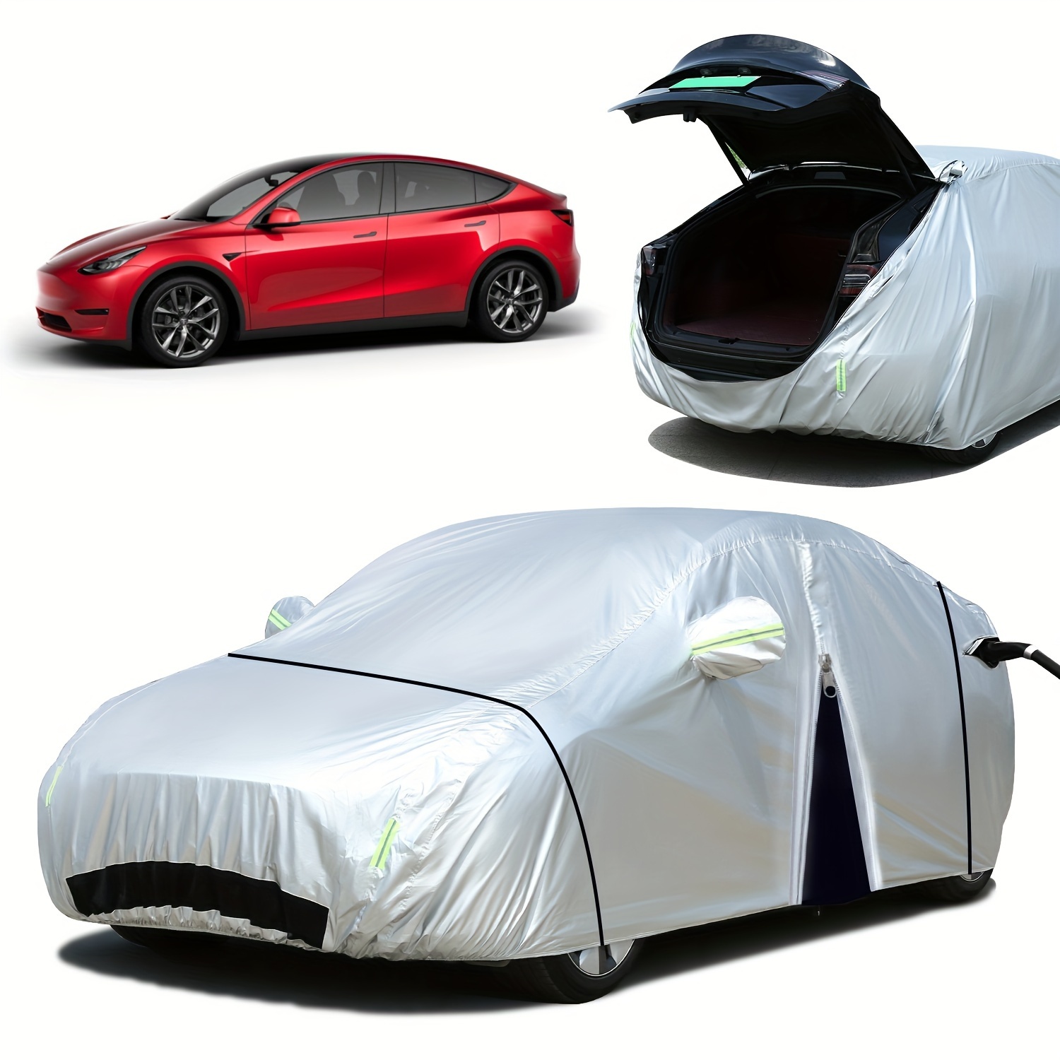 Fit Model 3 2023 2017 Car Cover Polyester Fibre - Temu
