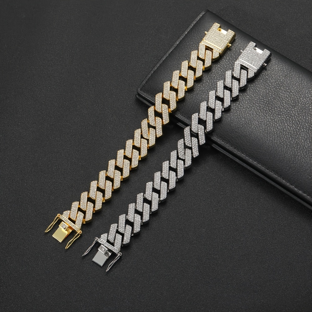Men's KRKC&CO 20mm Three Rows Diamond Bracelet