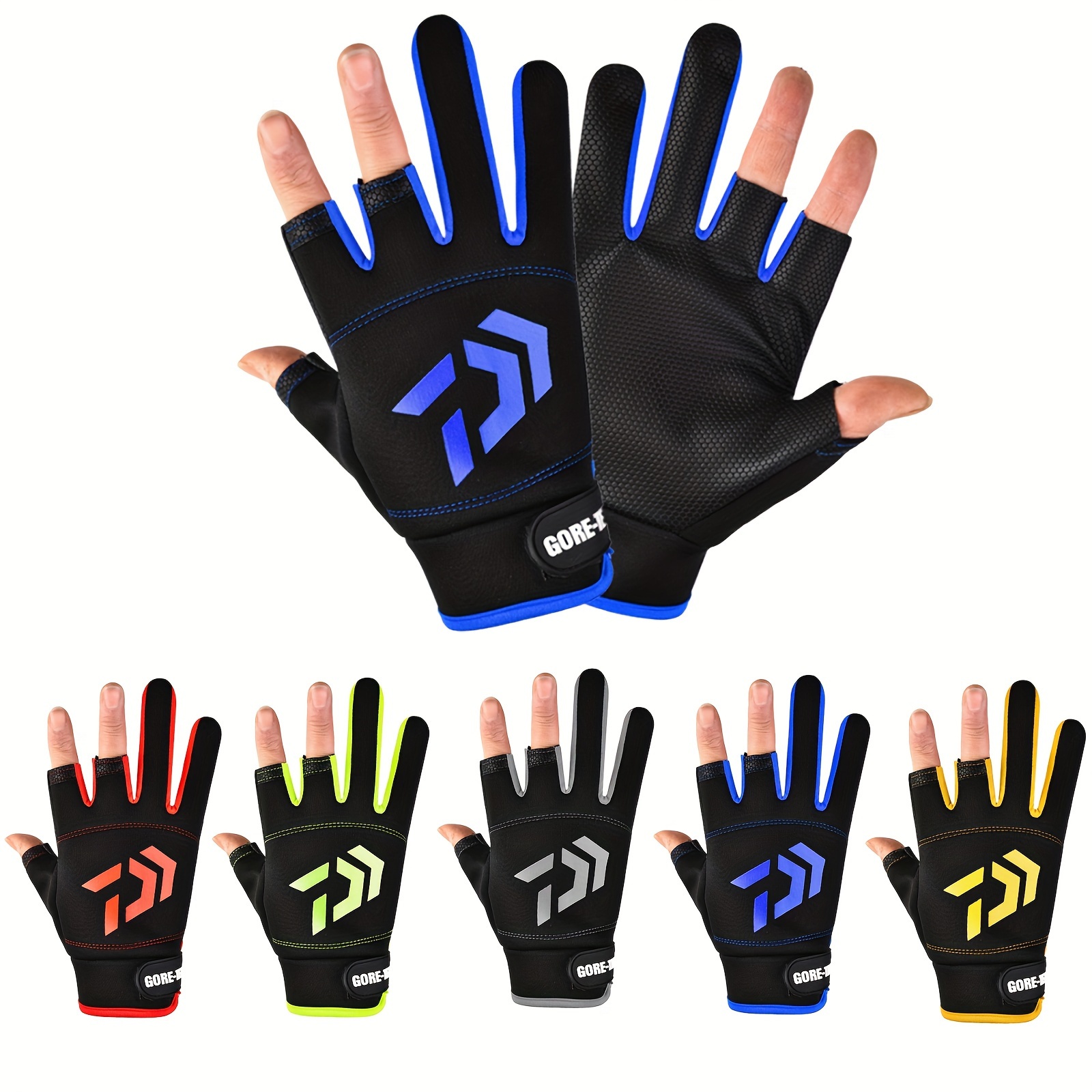 

1 Pair Unisex Fishing Gloves, Anti-slip Gloves For Outdoor Sports And Fishing, Half-finger Gloves
