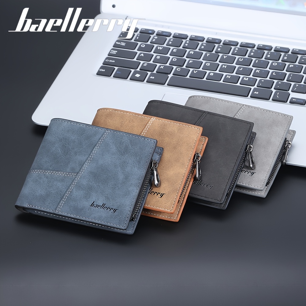 1pc Men's Matte & Frosted Texture Card Holder Wallet, Fashionable