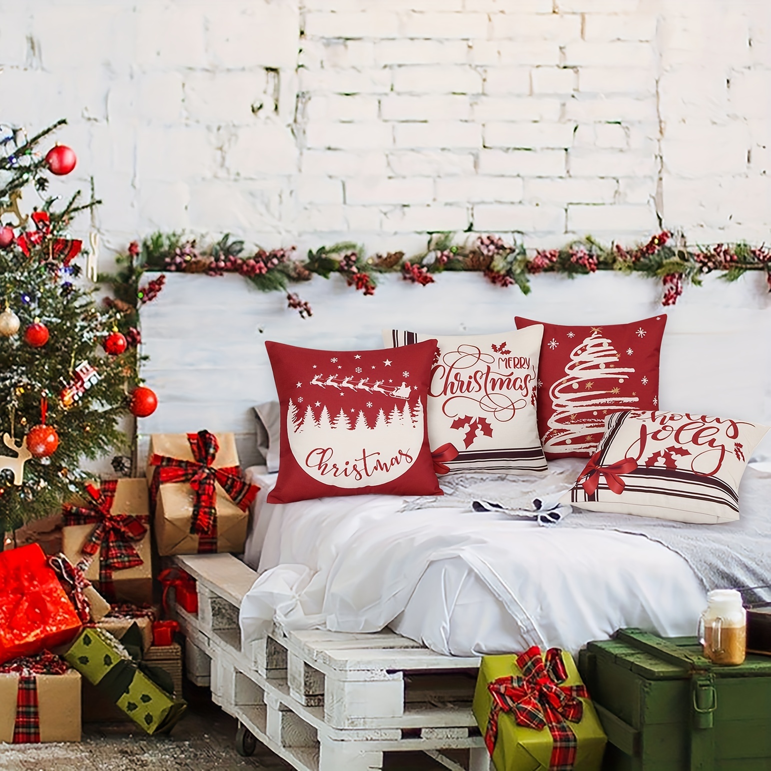 Christmas Pillowcases Christmas Decorations Christmas - Temu