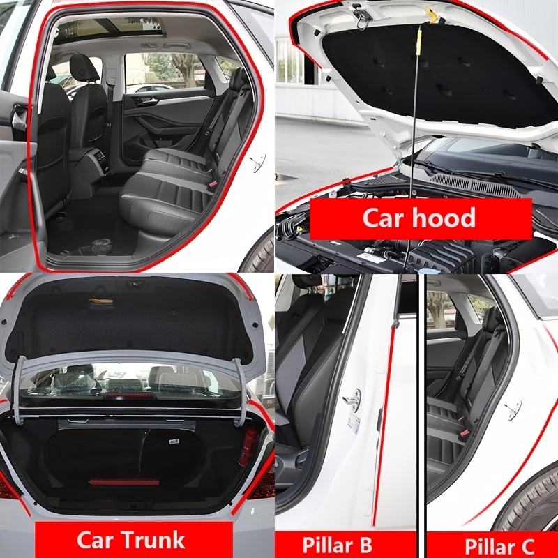 Car Door Rubber Seal Strip Auto Protector 3 Layer Sealing - Temu