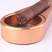 1pc cigar ashtray metal ash tray for 1 cigar holders and large basin for party outdoor patio indoor home and office use cool cigar gift idea details 0