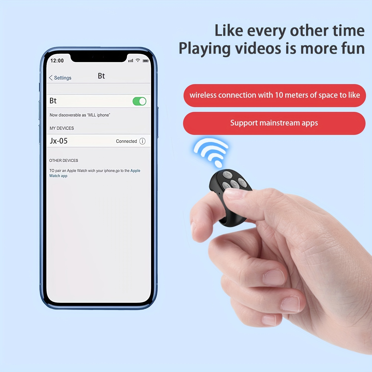 Tiktok Wireless Remote Control for iPhone, iPad, iOS, Android