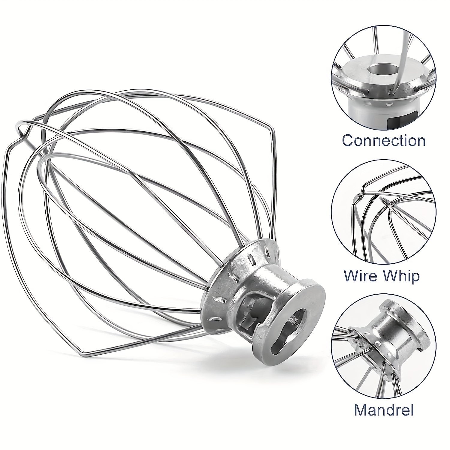 Heavy Duty Stainless Steel Wire Whip For Kitchenaid Artisan Series  Tilt-head Mixer - Balloon Whisk For 5 Quart Bowl - Dishwasher Safe - Temu