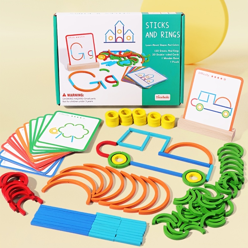 Rompecabezas para niños de 3 a 5 años de edad, 20 piezas de rompecabezas  coloridos de madera, juego de 6 juguetes de aprendizaje para el desarrollo