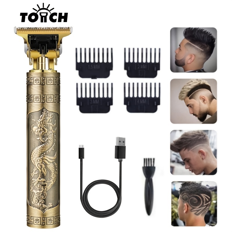 1pc Rechargeable Hair Clipper, Oil Head Clippers Modified Score Engraving  Electric Clippers, Professional Hair Salon Clipper, 0 Gapped Edgers Blade,  Hair Trimmer For Home, Special The Lion With The Crown Pattern Design