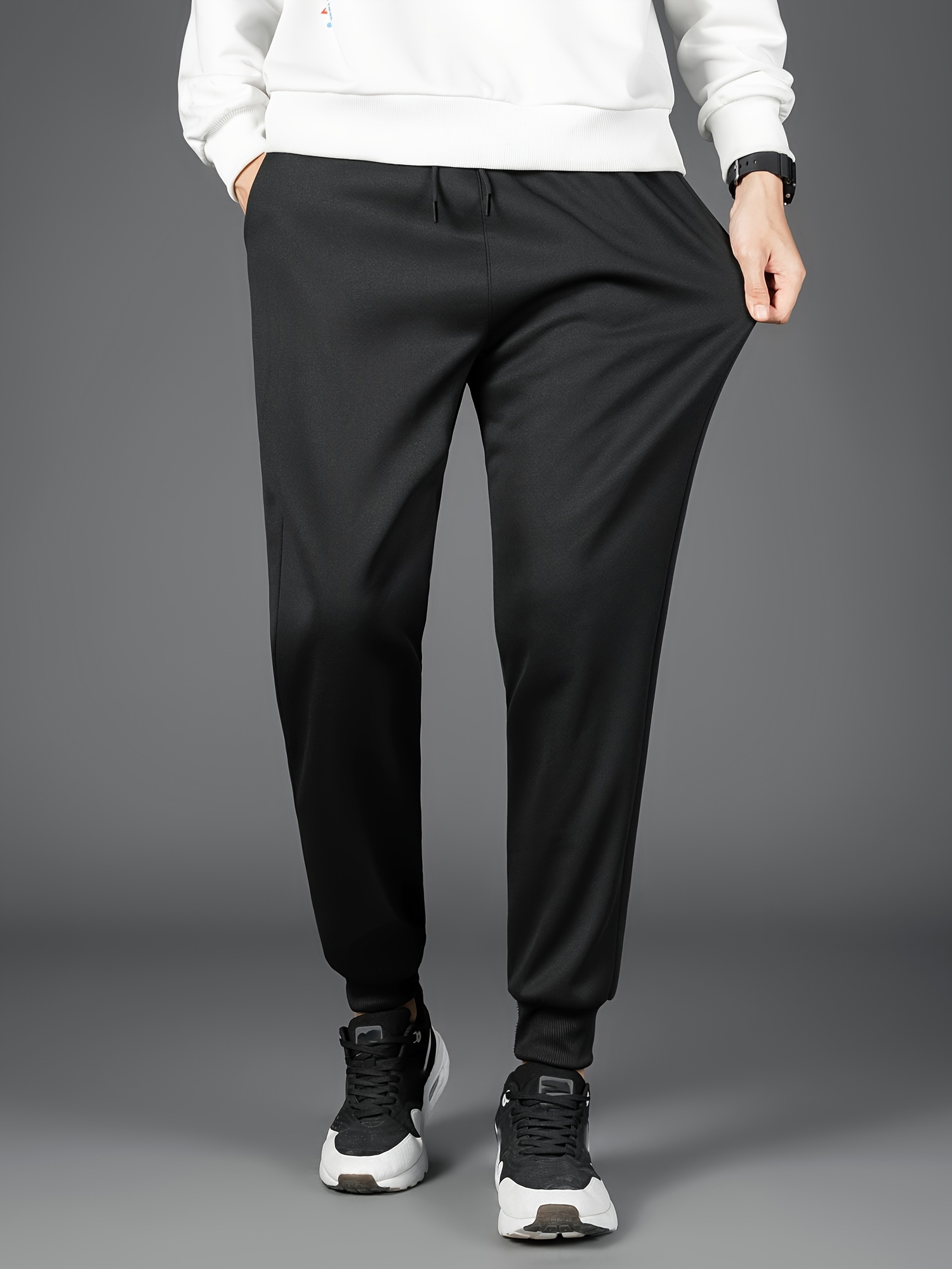 Women's Fleece Lined Pants With Pockets Straight Leg Trousers