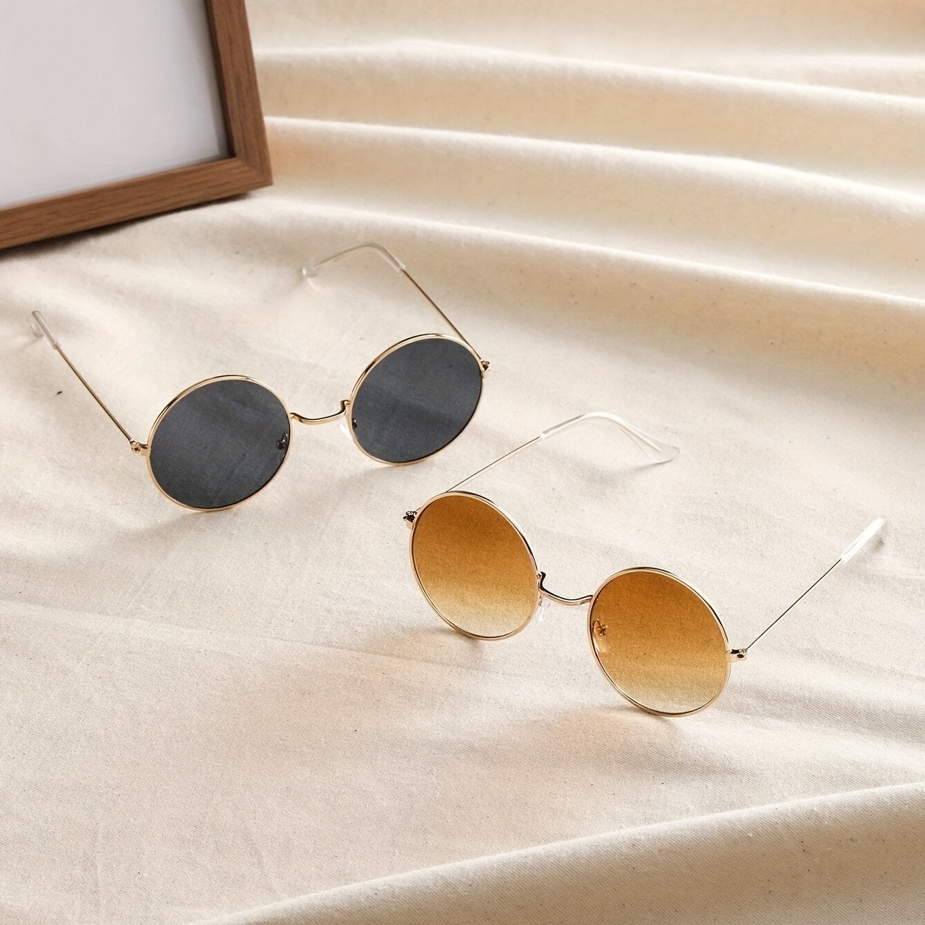 2 pçs ombre lente moda óculos de sol para mulheres homens - Temu Portugal