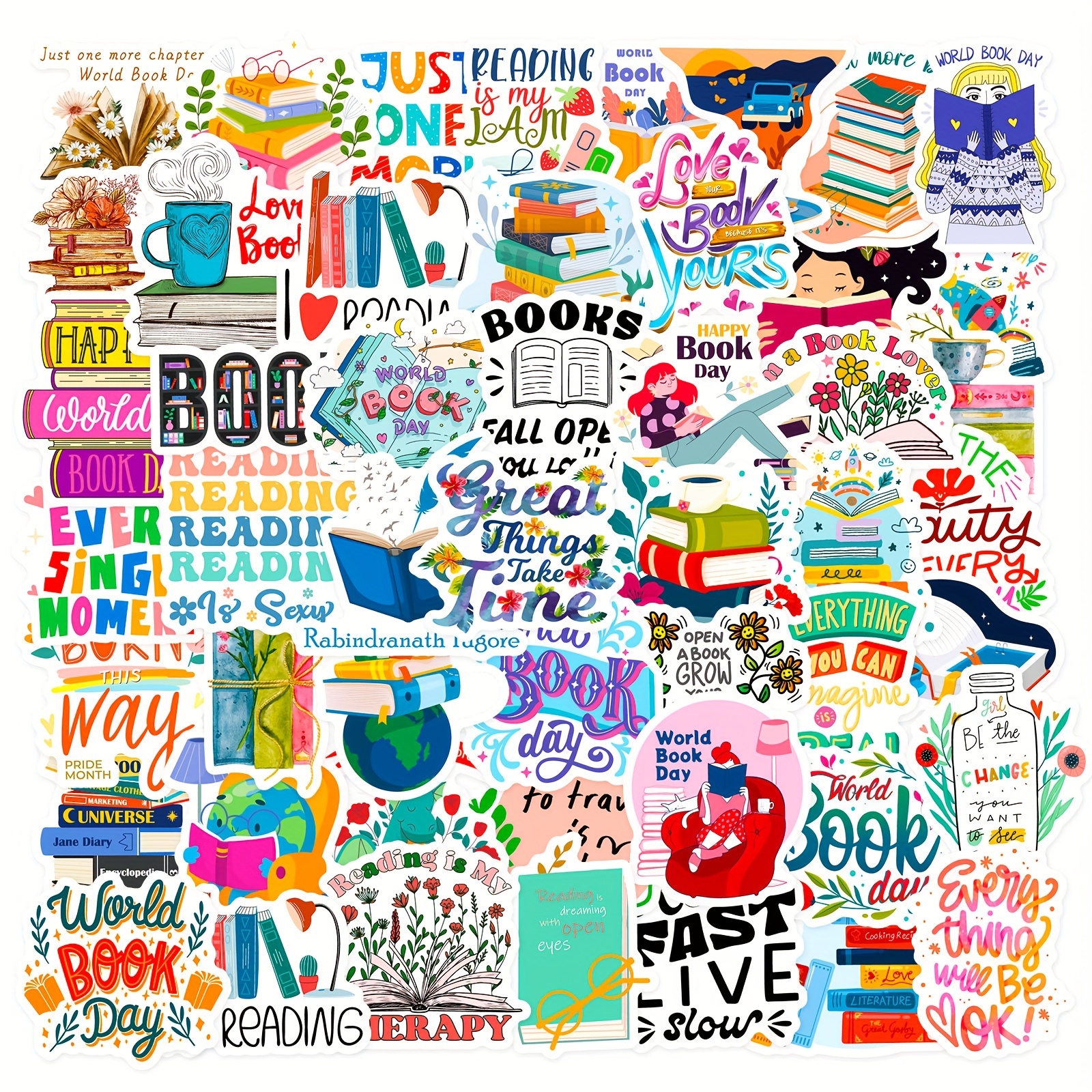 50pcs/set Alphabet Lore Stickers Kawaii Cute Cartoon Decals DIY