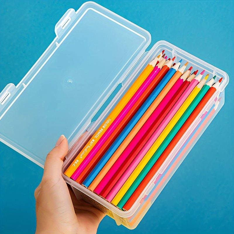 Organize Your Art Supplies With This Transparent Stackable Pencil Case -  Large Capacity For Sketching, Art Brushes & More! - Temu