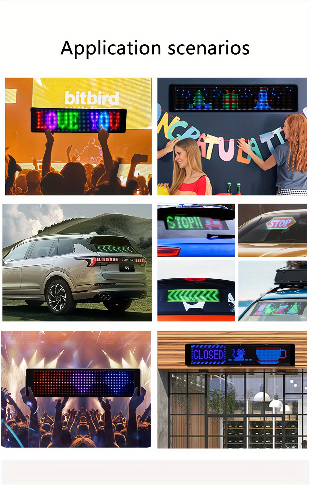 Scrolling Bright Advertising Led Signs Flexible Led Car Sign - Temu United  Kingdom