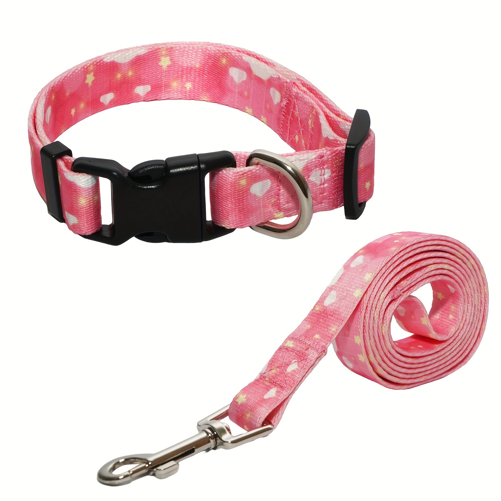 Cute Dog Collar Set for Small Dogs, Adjustable and Lightweight