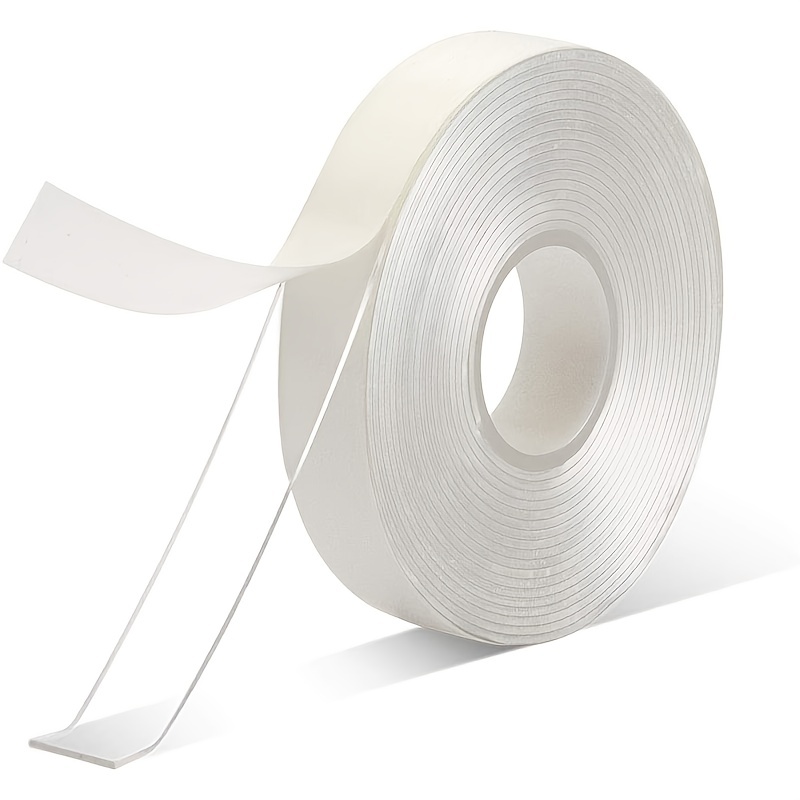 Cinta adhesiva de doble cara resistente, 16.5 pies, cinta adhesiva de doble  cara nano, cinta de montaje transparente, tiras adhesivas para colgar