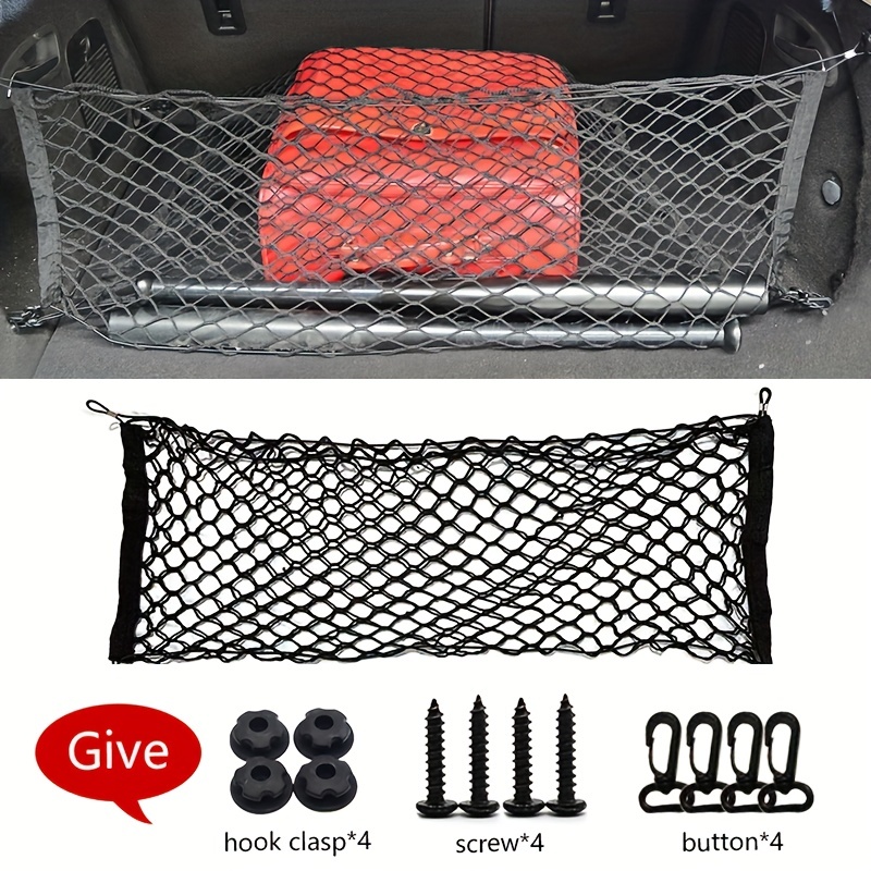 Car SUV Rear Cargo Net Adjustable Elastic Trunk Storage Organizer Net  Universal