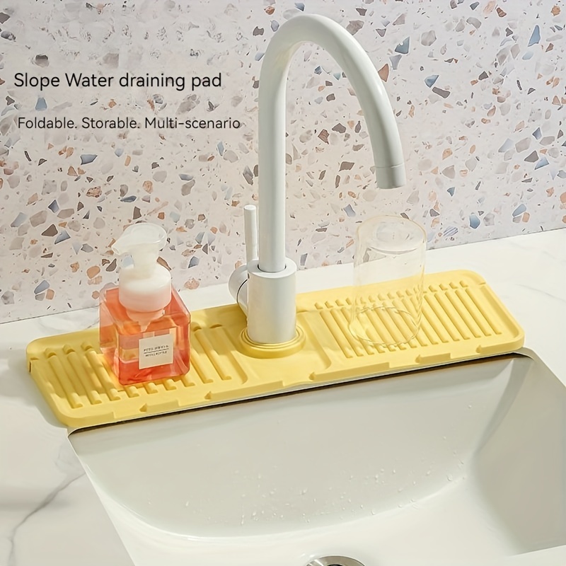 Silicone Faucet Mat For Kitchen Sink Sponge Drain Rack - Temu