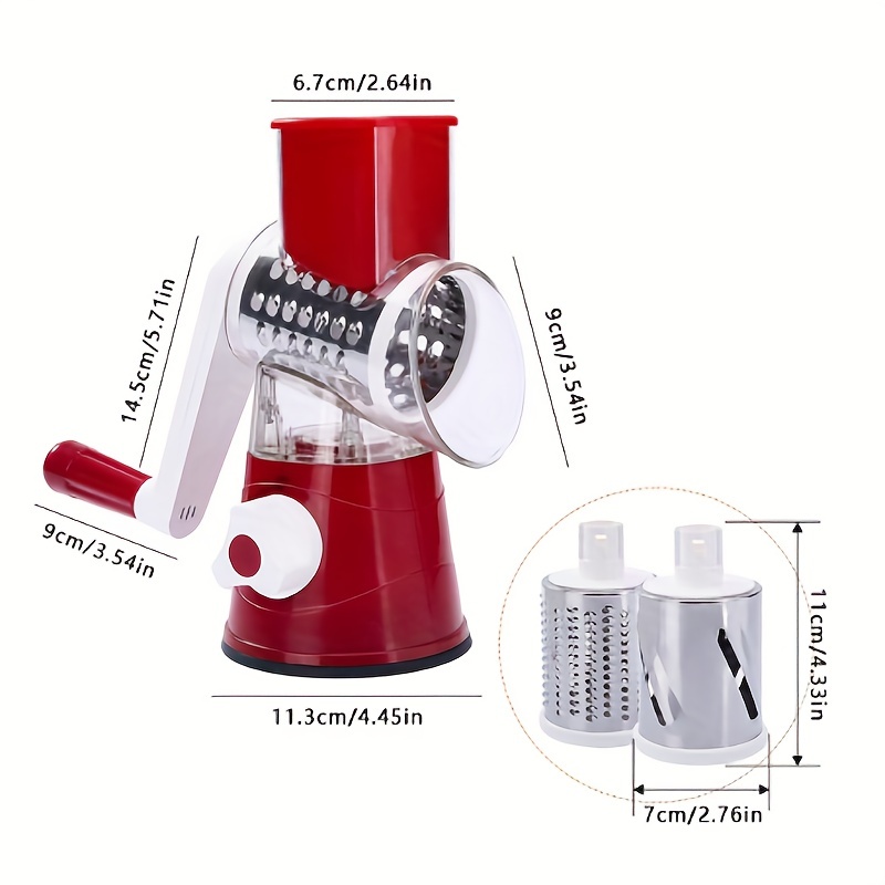 1pc Multifunctional Manual Drum-type Kitchen Grater, Potato Slicer, Soybean  And Coarse Cereals Grinder, Practical Vegetable Slicer, Not Hurt Hands  Vegetable And Fruit Cutter For Vegetables, Potatoes, Cucumbers, Carrots