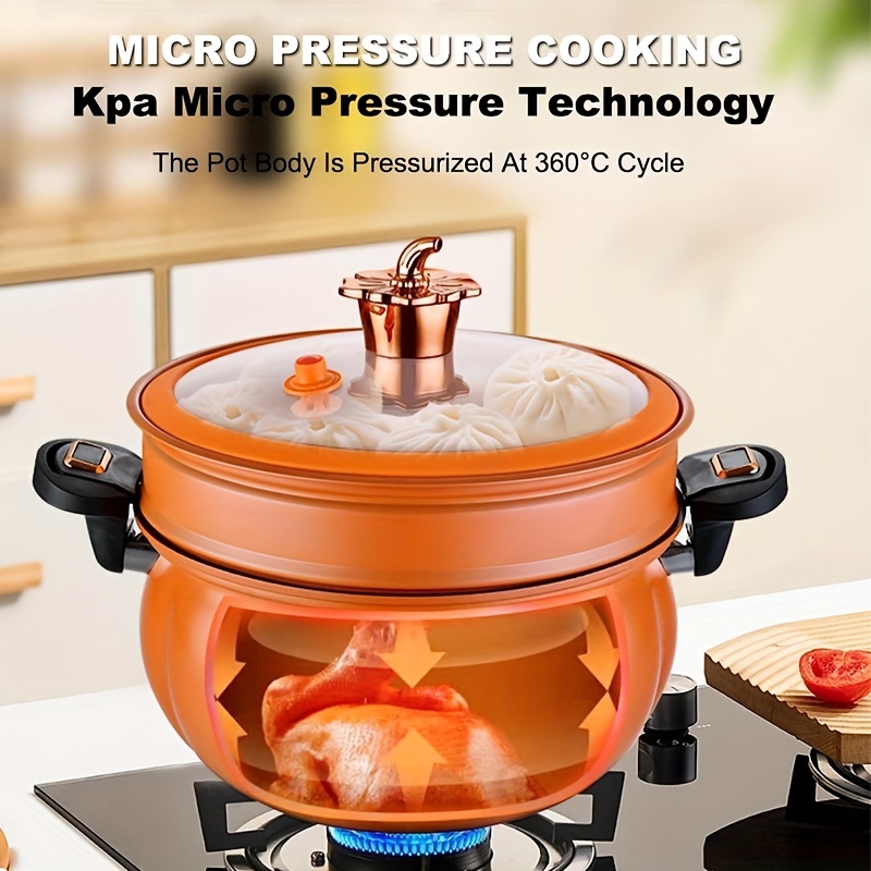  Pressure Pot For Cooking, 8L Pumpkin Pressure Pot
