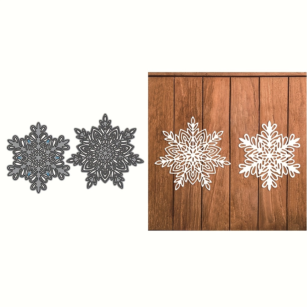 Xmas Snowflakes Wooden Die Cuts Diy Cutting Dies For Card - Temu