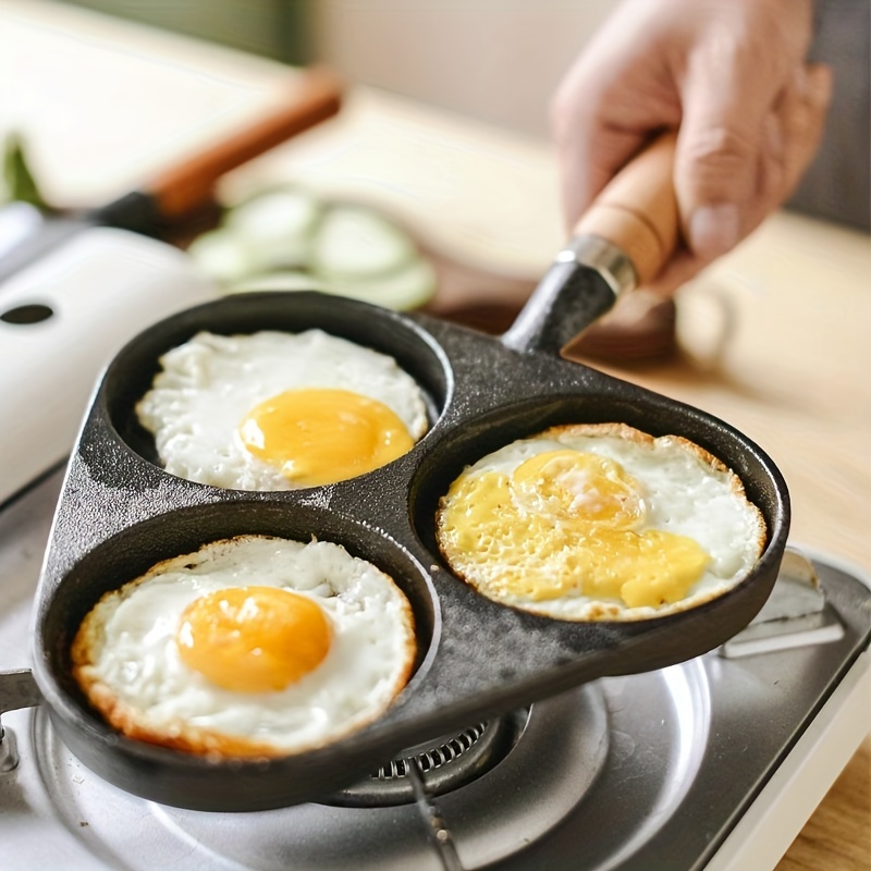  Omelet Pans 3-Cup Egg Frying Pan, Cast Iron Egg Cooker Pan:  Home & Kitchen
