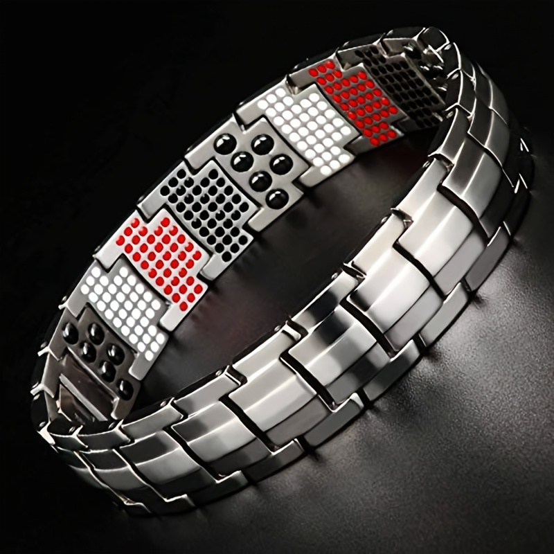 Titanium Bracelet Men Magnets Negative Ion