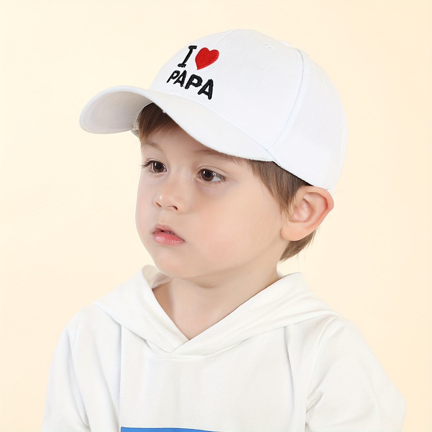 Kids I Love Papa Embroidered Adjustable Baseball Cap, Breathable Sun  Screen Sport Hat For Outdoor Hiking Beach Children Toddlers Boys Girls