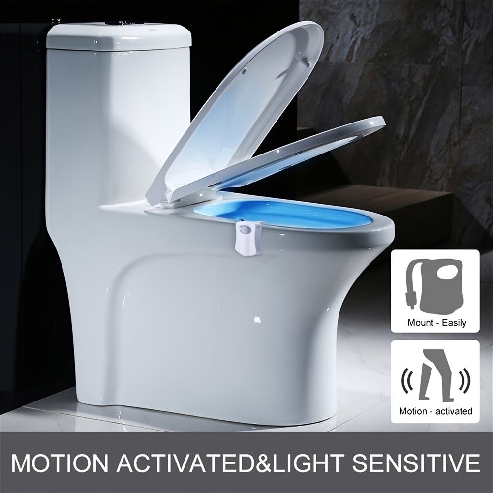 Led Toilet Seat Bathroom Night Light Motion Sensor Wc Light 8 Colors  Changeable Lamp Backlight For Toilet Bowl Child - Temu