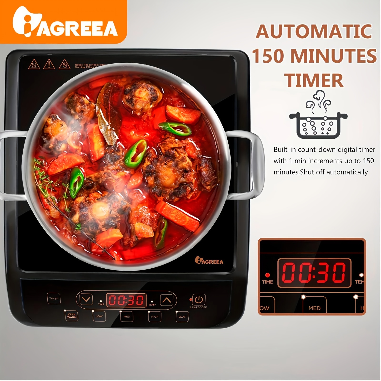 Revolutionize Your Cooking With Iagreea Portable Induction - Temu
