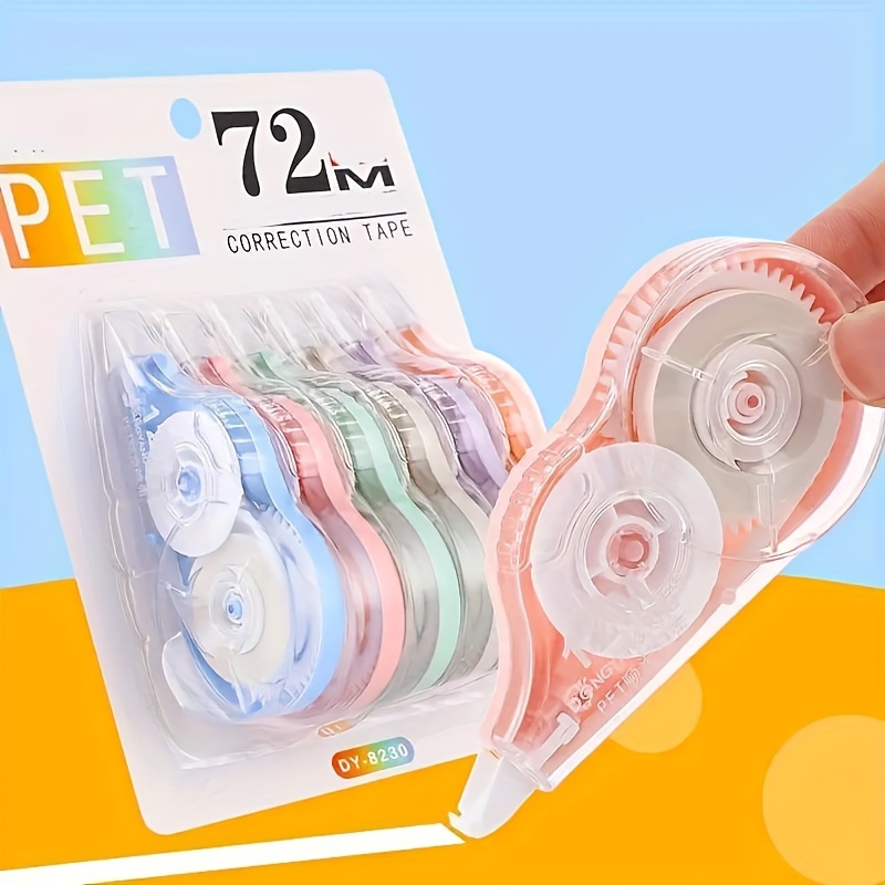 Creative Double Head Correction Tape + Adhesive Roller Tape Glue White Out  Stationery Corrector Double Sided