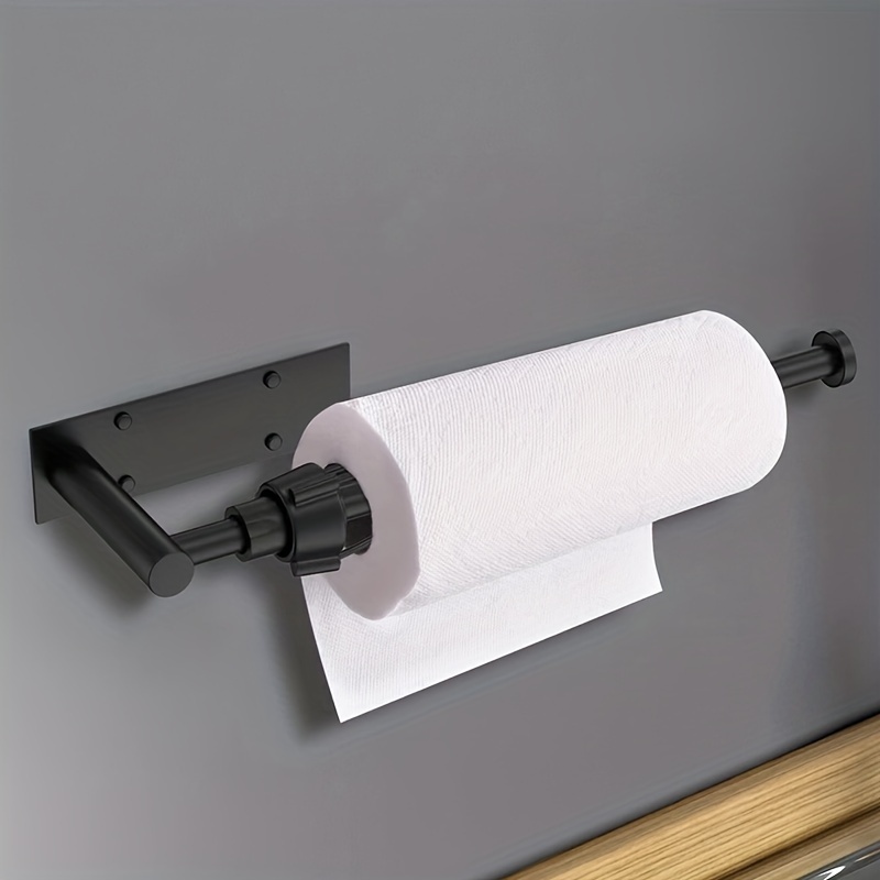 Paper Towel Holders, Paper Towels Rolls For Kitchen, Paper Towels Bulk,  Self-adhesive Under Cabinet, Both Available In Adhesive And Screws,  Stainless Steel Free Punching Napkins Plastic Wrap Rag Cling Film Storage  Rack