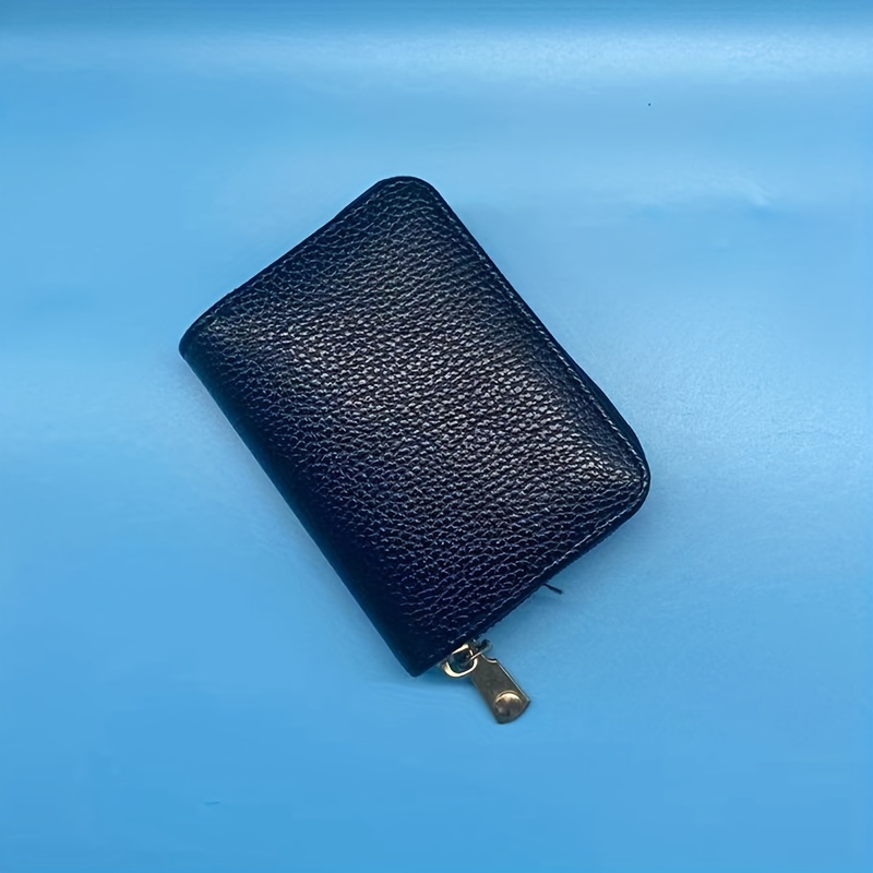 Minimalist Solid Color Coin Purse, Zipper Around Coin Purse