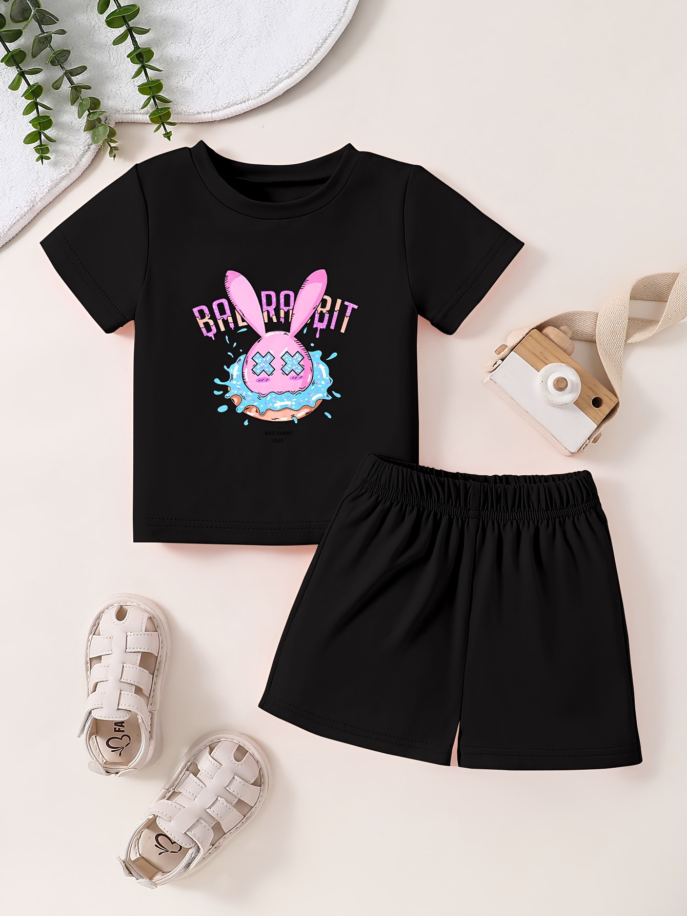 Baby Girls Kids 2024 New Summer Fashion Outfits Easter Bunny - Temu