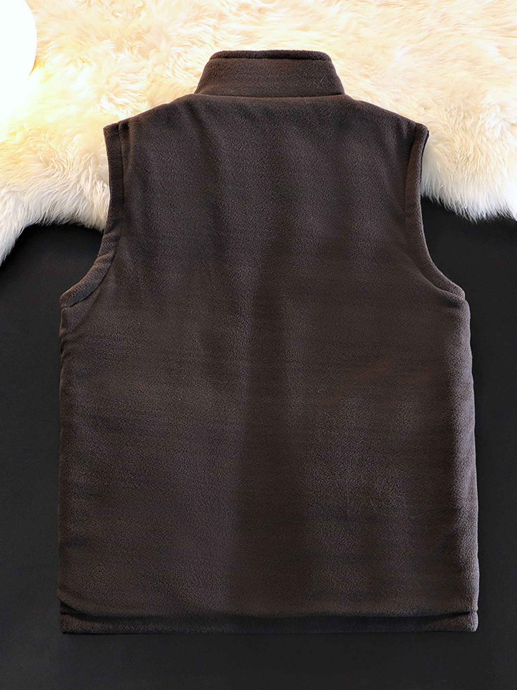 Men's Polar Fleece Reversible Vest for Autumn Winter