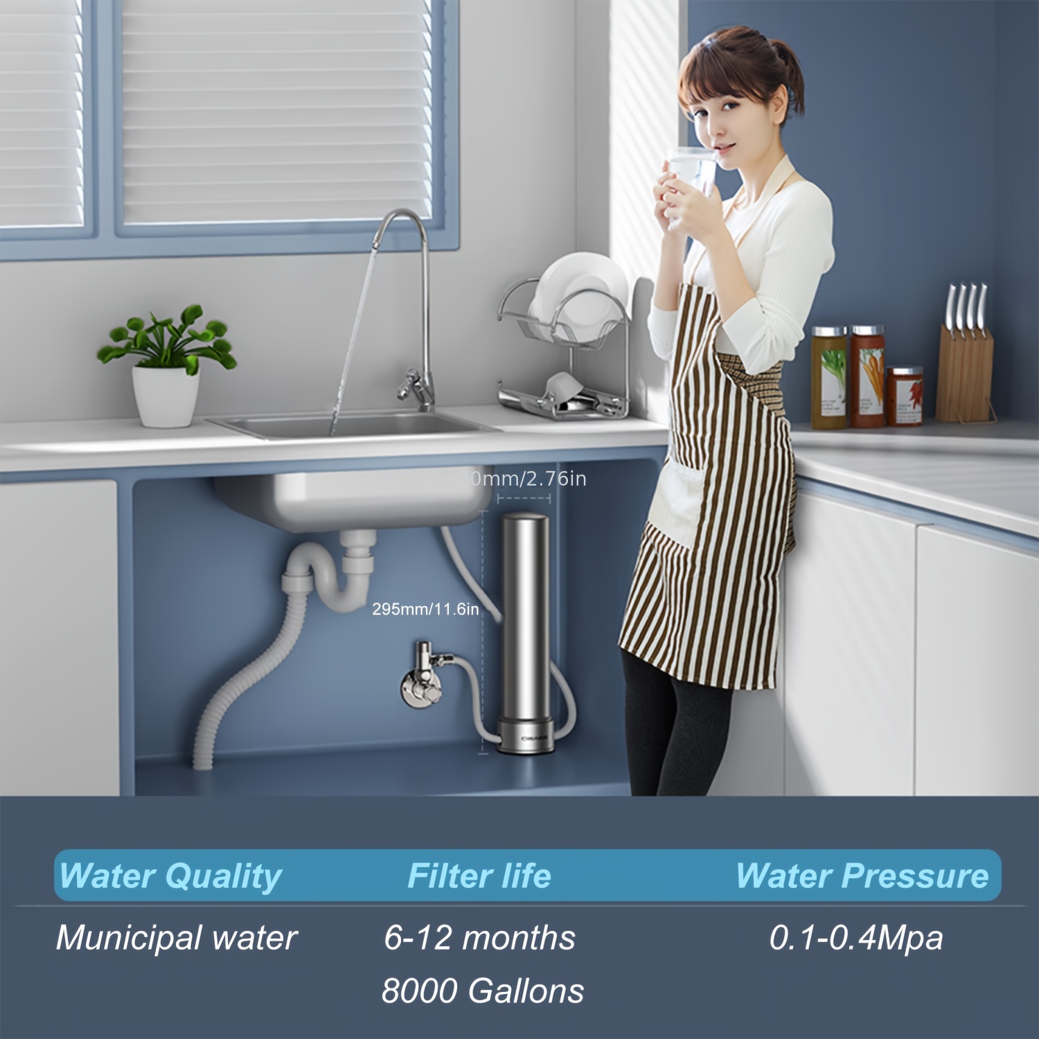 Acheter Filtre à eau de robinet Sagit pour évier de cuisine ou