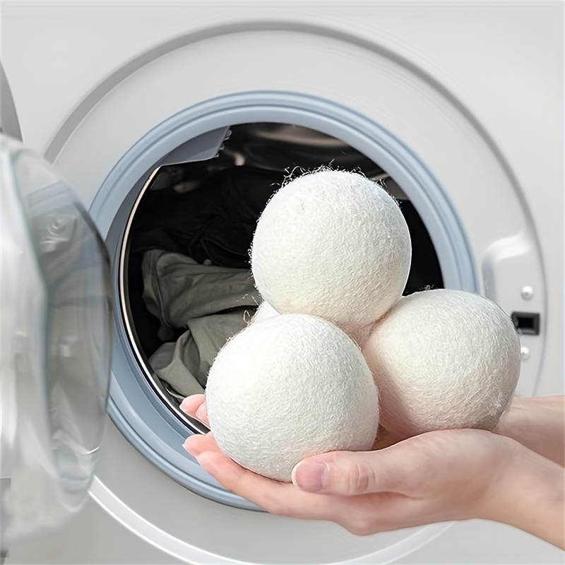 Wool Dryer Balls - Natural Fabric Softener, Reusable, Reduces Clothing  Wrinkles and Saves Drying Time. The Large Dryer Ball is a Better  Alternative to