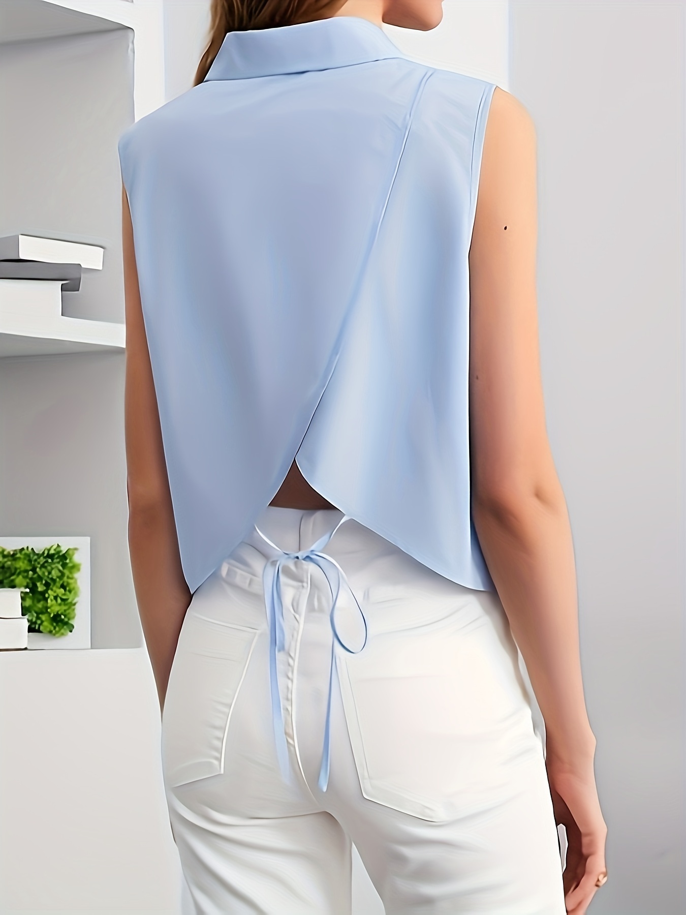 Women's Sleeveless Button Up Shirts for Work Casual Satin Silk Blouse Shirt  Summer Chiffon Vest, Gray-blue, X-Small : : Clothing, Shoes &  Accessories