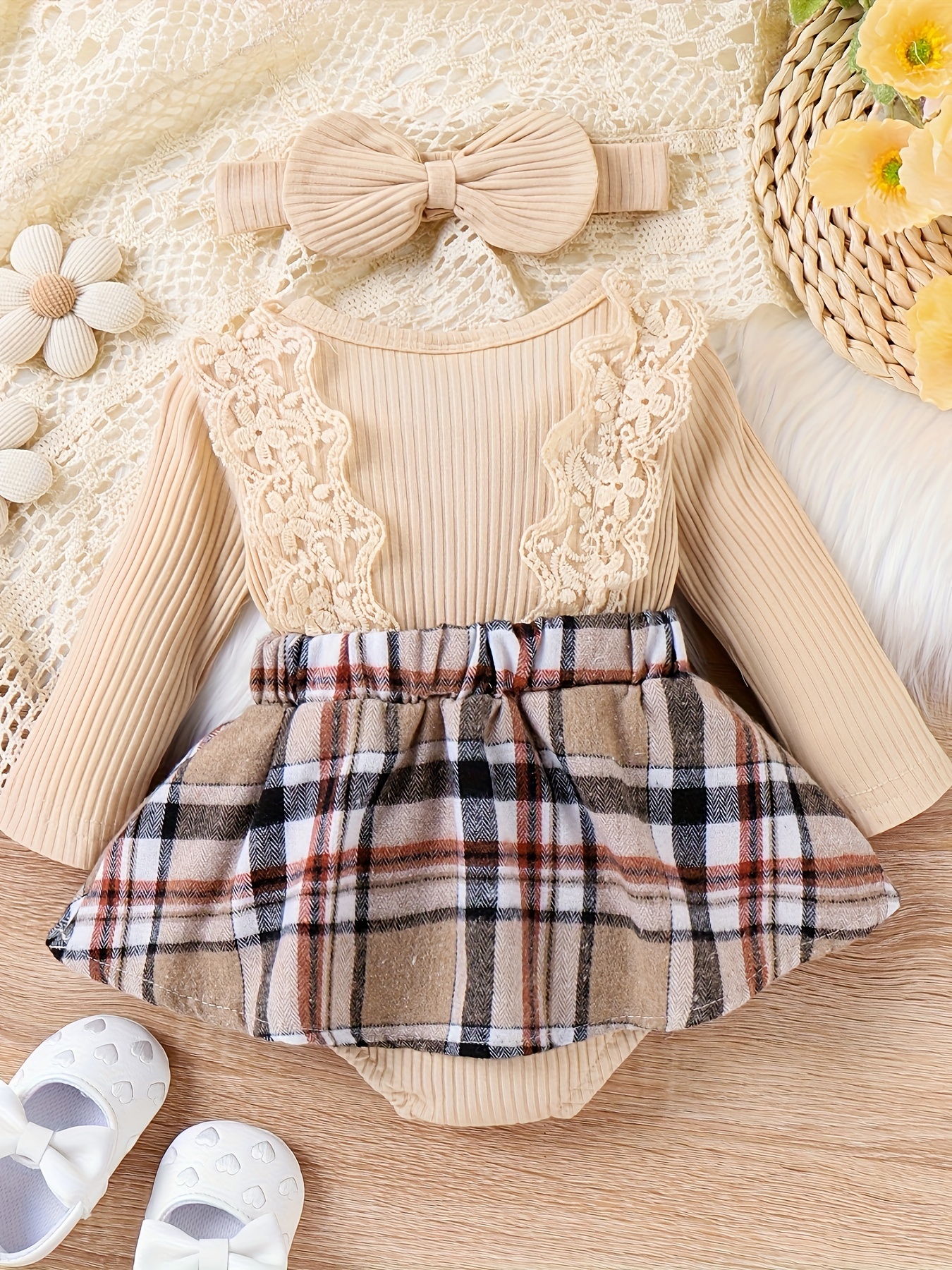 VUCDXOP nouveau-né bébé fille jupe Tutu vêtements Jersey Costume Photo Prop  vêtements ensemble avec bande de cheveux : : Mode