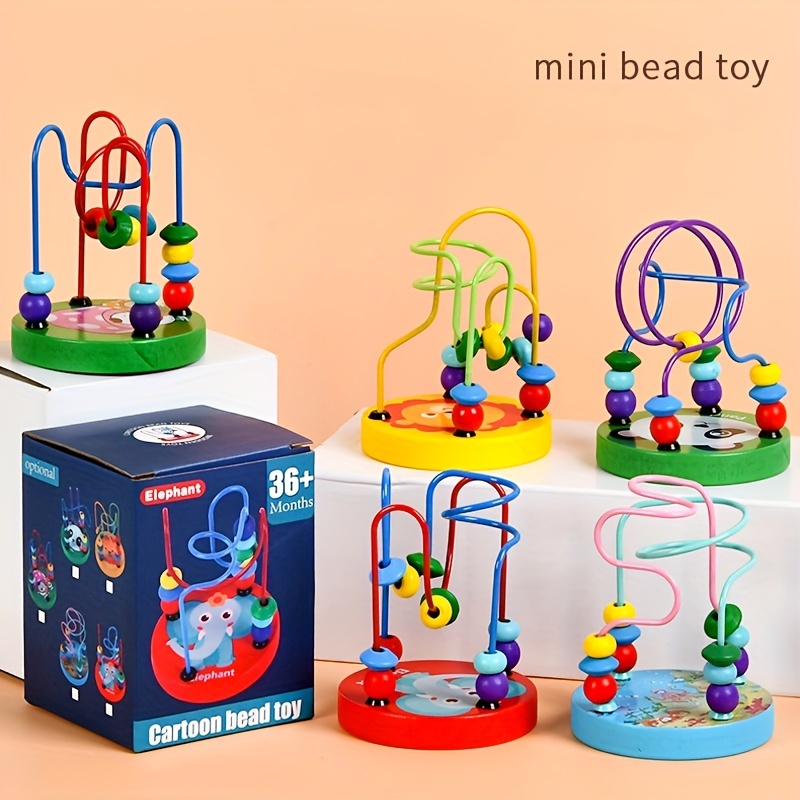 

Colorful Wooden Roller Coaster Educational Circle Toy For Preschool Learning, Suitable For Boys And Girls As Birthday Gift The Bead Maze Toy Is Perfect For Young Children