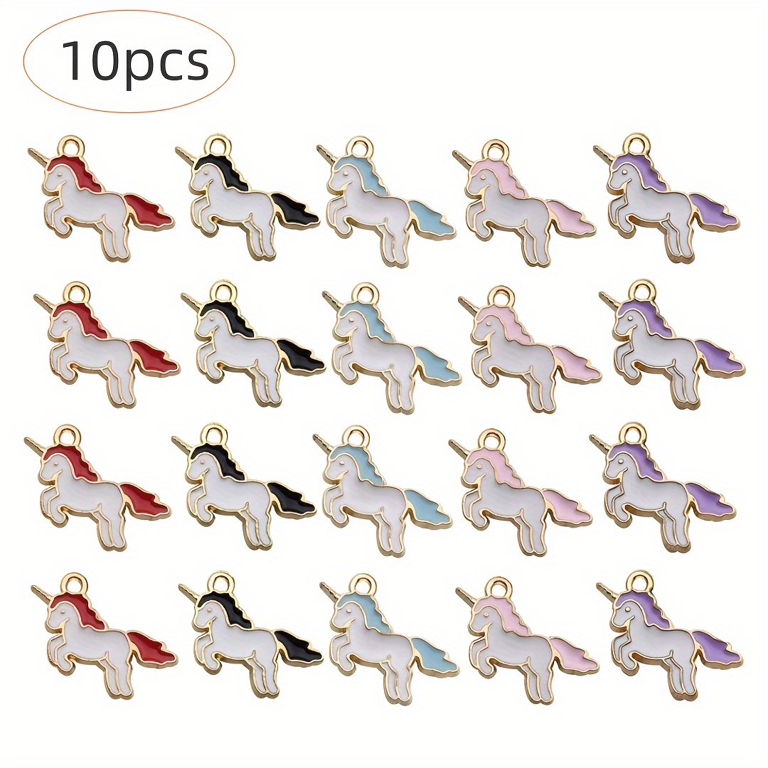 Cute Enamel Unicorn Pendant Alloy Charms For Diy Jewelry Necklaces  Bracelets Earrings Diy Jewelry Accessories - Temu