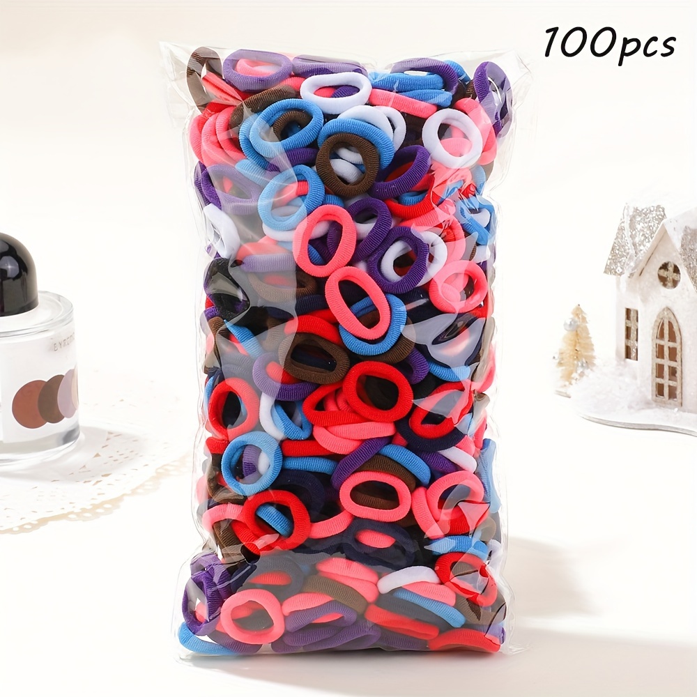 Acheter 50/100 pièces mini fille élastique cheveux cravates bande corde