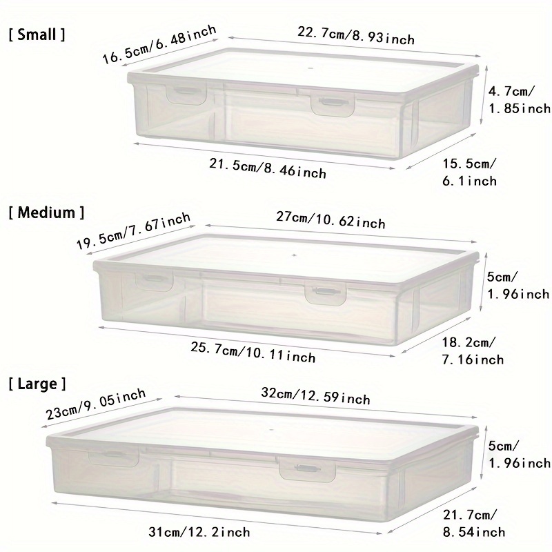 Plastic Transparent Storage Box Document Storage Box Clear - Temu