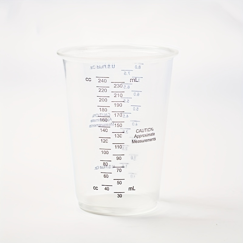 Plastico Disposable Measuring Cups, 24 Count, 8 Oz
